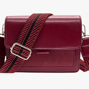 Red small cross-body purse